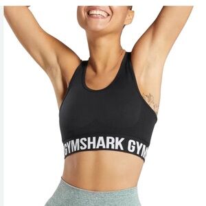 Gymshark Fit Collection Black Sports Bra with Logo